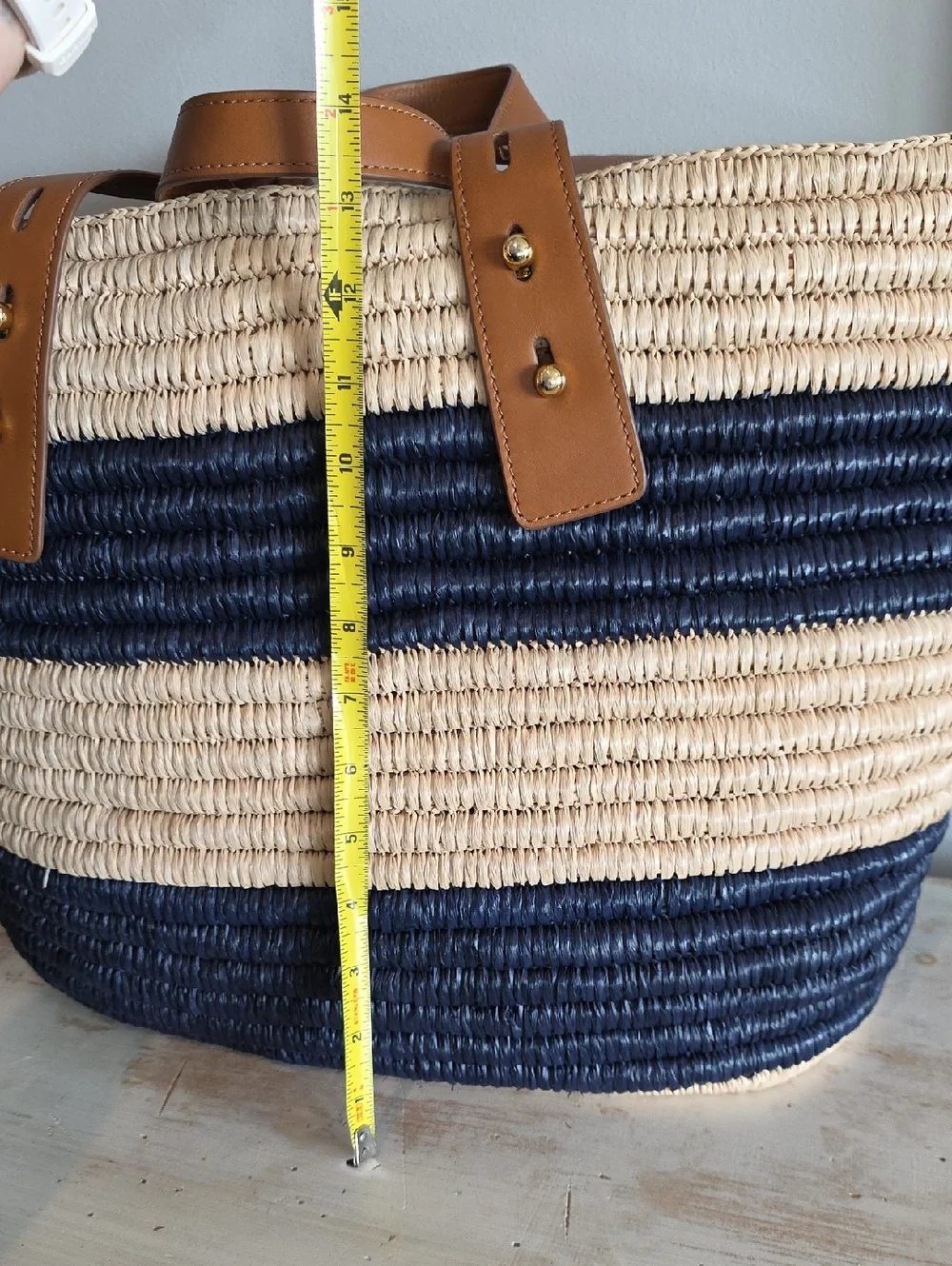 Frame Natural Woven Straw Tote - Picture 8 of 9